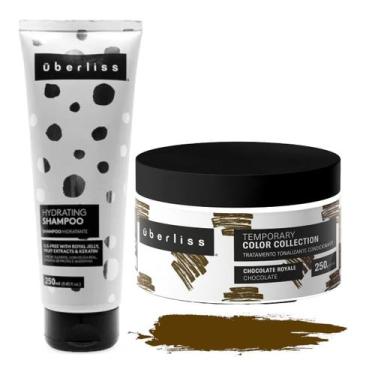 Imagem de Kit Uberliss 1 Shampoo Hydrating 1 Máscara Tonalizante Chocolate Royal