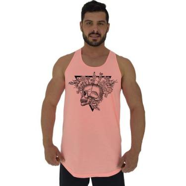 Imagem de Regata Longline Estampada Masculina MXD Conceito Caveira e Rosas, EG, 