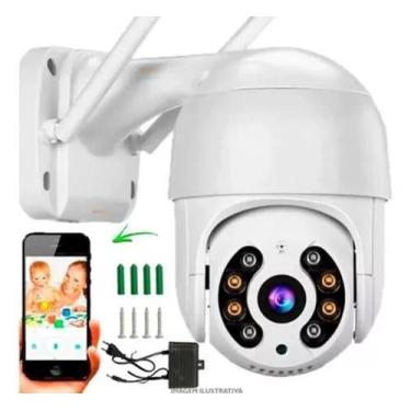 Imagem de Câmera Ip a Prova D'água com Infravermelho Wifi Rotativa 360 com entra