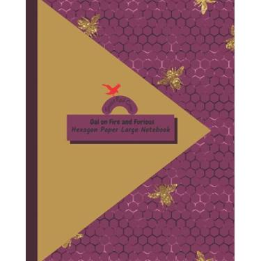 Imagem de Sweet Red Crow Gal on Fire and Furious Hexagon Paper Large Notebook: Large Hexagon grid paper or honeycomb paper for drawing game maps board games and ... mosaics, tiling a floor. Board video gamer