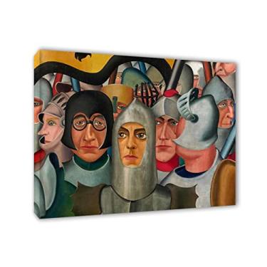 Imagem de JZSDGB Félix Labisse Impressões em tela e pôster-Famous Painting abstract Wall Art - Reproduções flamengas em tela - quadros emoldurados em madeira e prontos para pendurar para decoração de casa 90 x