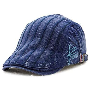 Imagem de Boina Estilosa Italiana Listrado Moda Vintage Chapéu Unissex Primavera