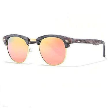 Imagem de Óculos De Sol Kdeam Estilo Madeira Com Proteção Uv400 Anti- Reflexo KD