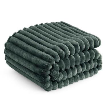 Imagem de Cobertor de Lã Bedsure Mallard Green 150x200cm para Sofá