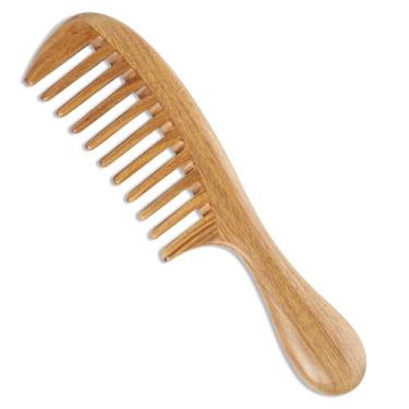 Imagem de Pente de Sândalo Verde 100% Natural - Feito à Mão