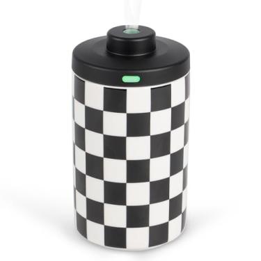 Imagem de APOMATOT Difusor sem água para óleos essenciais, nebulizador operado por bateria, mini máquina portátil de ar com aroma silencioso com 3 configurações de névoa para casa, carros, escritório (cerâmica