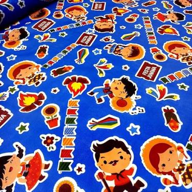 Imagem de TNT Festa Junina Caipirinhas Azul Dexa 1.50m X 1,40m