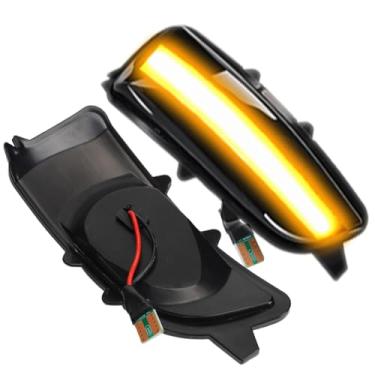 Imagem de WEPARTICULAR Luz de seta dinâmica de LED compatível com Volvo C30 C70 S40 S60 V40 V50 V70 2008-2010 Lâmpada sequencial de espelho lateral indicador de pisca-pisca pacote para 2