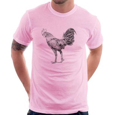 Imagem de Camiseta Galo Desenho - Foca na Moda, Rosa bebê, GGG