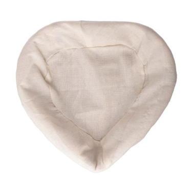 Imagem de Cesta de Fibra Natural Palha Coração Com Forro 24x23x6,5cm Lyor