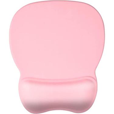 Imagem de EooCoo Mouse pad ergonômico com suporte de pulso, mousepad com descanso de pulso de espuma viscoelástica decoração de escritório para mulheres, acessórios de mesa fofos, decoração de mesa para