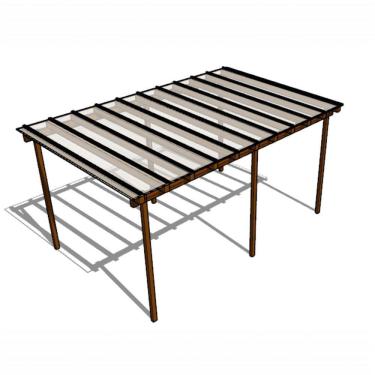 Imagem de Kit Policarbonato Cristal 4mm 5,00m X 4,00m - Perfis Naturais