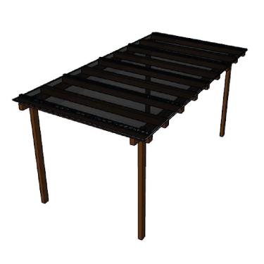 Imagem de Kit Policarbonato Fume 4mm 4,00m X 1,50m - Perfis Naturais