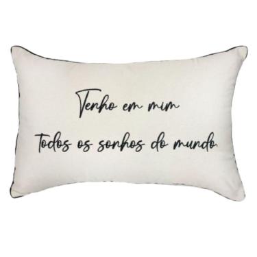 Imagem de Almofada Sarja Com Frase 190-04 35X52 Decortextil