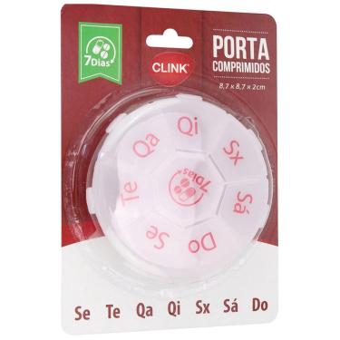 Imagem de Porta Comprimidos Clink 8,7Cm X 8,7Cm X 2Cm 7 Dias Da Semana