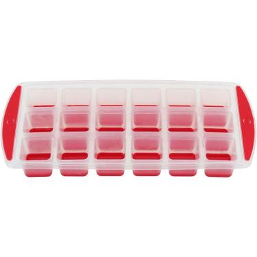 Imagem de Forma De Gelo Plástico 3x13x27cm Vermelho