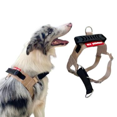 Imagem de Coleira Peitoral Anti-puxão para Cães Fortes Tamanho M - Canadá K9 (bege)