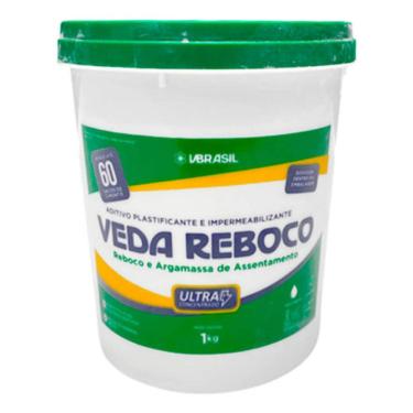 Imagem de Aditivo para Reboco e Massas Veda Reboco 1kg Impermeabilizante Profissional para Uso Interno e Externo