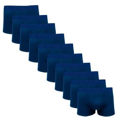 Imagem de Kit 10 Cuecas Masculinas Boxer Cotton Basic Wilson Azul, G