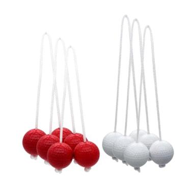Imagem de kowaku Bolas de escada de 6x bolas de reposição para crianças adultos jogo de golfe prático em atividades internas ou externas Ladder Toss Game, 3 Vermelho E 3 Branco