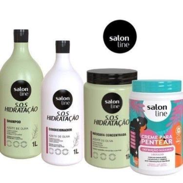Imagem de Salon Line Kit 4 Peças - Ultra Cachos 3 x 1000 ml + Creme Para Pentear