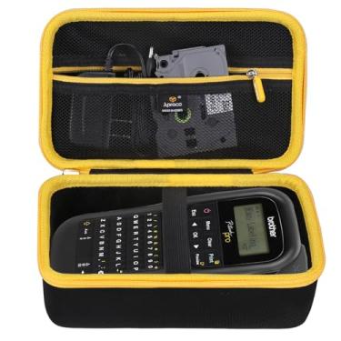 Imagem de Aproca Estojo de armazenamento rígido portátil, para Brother P-Touch PTH110BP máquina de etiquetas portátil e fitas de etiquetas (apenas capa)