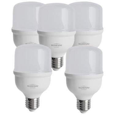 Imagem de Kit 5 Lâmpada de Led Bulbo T100 E27 40W Bivolt Branco Frio/6500K