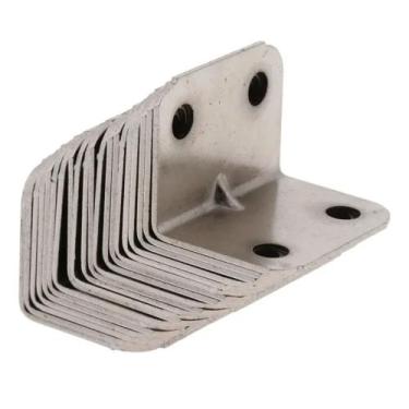 Imagem de Kit 10 Cantoneira Aço Inox Em L Reforço Trava e Suportes De Canto de M