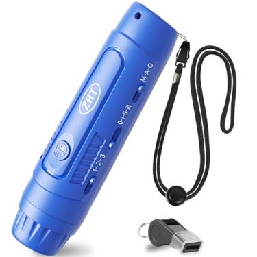 Imagem de ZHT Apito eletrônico para professores de árbitros de treinadores - 3 tons e 3 de alto volume, alimentado por bateria com cordão - Apito esportivo alto para vôlei, futebol, acampamento, segurança de