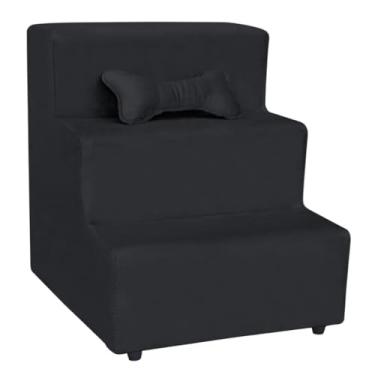 Imagem de para Pet 3 Degraus Gato e Cachorropara cães, degraus antiderrapantes para animais de estimação para cães mais velhos, escada de sofá-cama para gatos