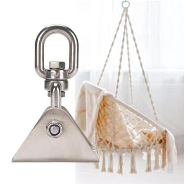 Imagem de Cffuvros Cabides de Balanço, Carga de 1200 Lb, 360 ° Gire Kit de Rede de Aço Inoxidável, 2 Orifícios Pré -Perfurados Ganchos de Rede para Varandas