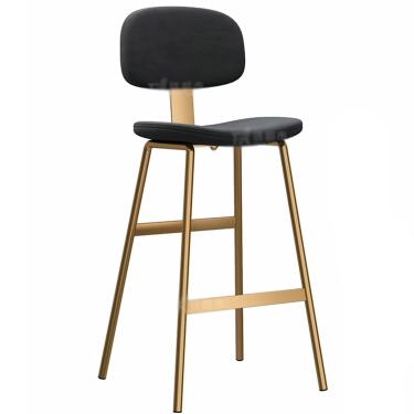 Imagem de Banqueta De Bar 65/75cm Banquetas De Balcão De Cozinha Moderno Estofado De Veludo Para Cozinha, Bistrô, Conjunto De Banquetas De Bar De Móveis De Bar De Café, Black, 65CM