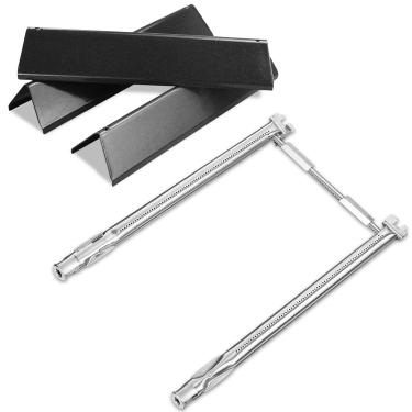 Imagem de Wanchao 7635 barras aromatizadoras e tubos de queimador de grelha 69785 substituição para Weber Spirit E210 E220 S210 S220, Spirit I&II 200 Front Control, kit de acessórios de placas de calor de 15,3