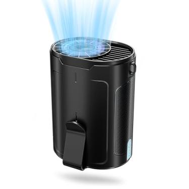 Imagem de Barito Ventilador de cintura portátil, ventilador de camisa usável recarregável com vida útil de bateria de 25H, vento forte de 6600 RPM, ventilador de clipe legal 4 em 1 mãos livres sob a camisa