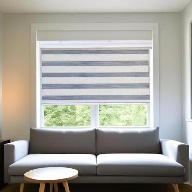 Imagem de Persiana Rolo Duplo Zebra Sunny Linho 220 (L) x 220 (A) Cortina Double