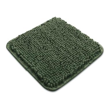 Imagem de Yeaban Tapetes de banheiro pequenos 30,5 x 30,5 cm – Tapetes de banho de chenille grossos | Tapete de banho absorvente e lavável, antiderrapante, tapetes macios e macios para banheiro, chuveiro, pia