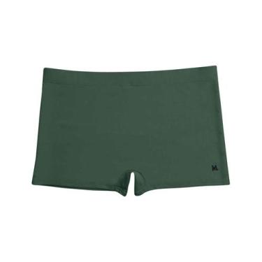 Imagem de Sunga Boxer Lisa Com Bordado Mash, Verde, Militar, Médio, G