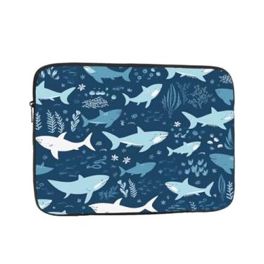 Imagem de Capa protetora para notebook Sharks de 17 polegadas à prova de choque, resistente à água, bolsa para computador portátil, para homens e mulheres