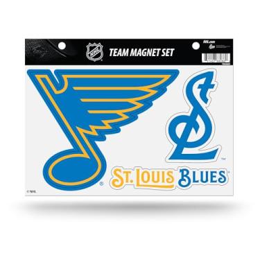 Imagem de Rico Industries Conjunto de ímãs NHL Hockey St. Louis Blues Standard Team 21,6 cm x 28 cm - Decoração de casa - Regrigerador, escritório, cozinha