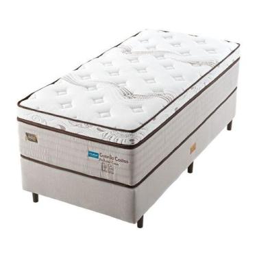 Imagem de Conjunto Box Solteiro Mola Probel Prohotel Casa (88x188x66cm) Branco, 