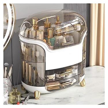 Imagem de Caixa organizadora de maquiagem portátil leve e multifuncional para produtos de cuidados com a pele, perfume, batons, armazenamento de cosméticos, caixa de maquiagem à prova de poeira à prova d'água