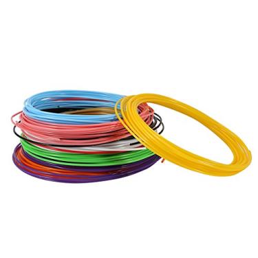 Imagem de Luqeeg Filamento para Impressora 3D, 10 Cores Rolo de 5 M ABS ou PLA 1,75 MM Material Plástico Consumível Recargas de Filamento para Caneta 3D para Desenhos Incríveis (PLA)