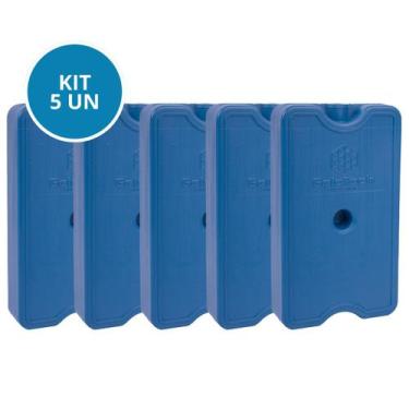 Imagem de Kit 5 Gelo Placa Gel Artificial Reutilizável Rígido 500ml - Gelotech
