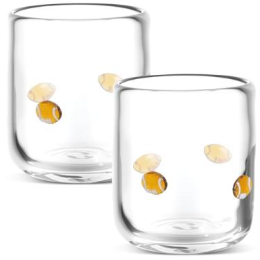 Imagem de SiliFine 2 peças de copos de suco de ícone de futebol, 400 ml, vinho, sem haste, bebendo, suco, copo de café, para presente de festa