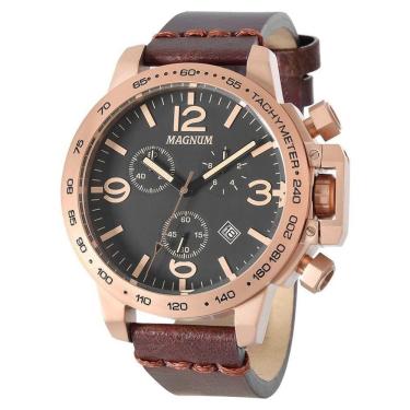 Imagem de Relógio Magnum Analógico Marrom Masculino MA34147U