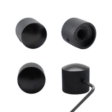 Imagem de Samherome 4 maçanetas de metal para guitarra de volume, botões de controle de tom, botões de cúpula com chaves Allen Parafusos para Fender Telecaster Gibson Les Paul baixo para guitarra elétrica