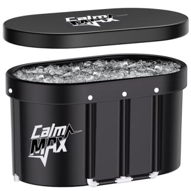 Imagem de CalmMax Banheira oval de gelo com tampa para atletas Banheira portátil de imersão fria de 450L para terapia de água fria, banhos de gelo de 5 camadas em casa, academia ao ar livre - 105 cm de