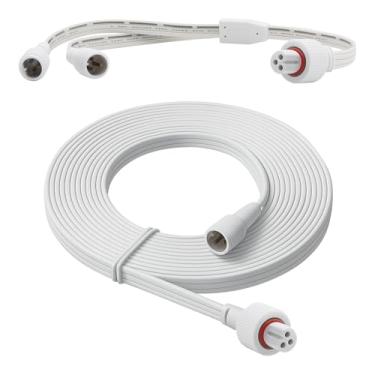 Imagem de Cabo de extensão IP68 à prova d'água para ambientes externos para luzes Govee e cabo divisor em Y, fio de alimentação permanente para pátio, jardim, telhado, luzes de cordão de pontos