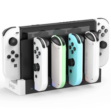 Imagem de Charger Dock Station para Nintendo Switch Joy Cons - Branco - FYOUNG