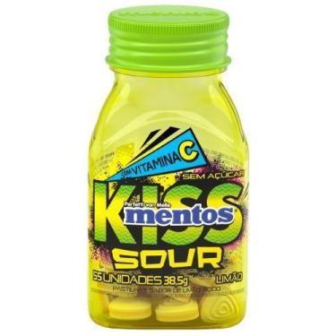 Imagem de Mentos Kiss Sour Limao Vitamina C Zero Acucar